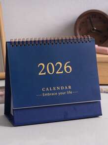 1PC 2025-2026.12 Desk Calendar Daily Plan Memo English Calendar Desktop Small Objects School Supplies