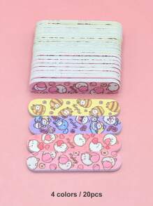 Beautizon Nailartlab 10Pcs/20Pcs Cartoon Nail File Double Sided Sandpaper Manicure File And Polisher Women's Nail Tools - Multicolor - View 8