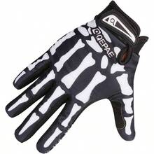 Skeleton Gloves Adjustable Lightweight Racing Skull Sports Work Bone Gloves Anti - Slip Breathable For Men  Women Motorcycle, Cycling, Biking, Workout - #1+Black+-+Full+Finger+-+Skeleton+Pattern+++Medium - View 1