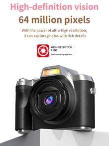 1080P HD Digital Camera With 48mp And Flash, USB Charging Retro Design, Compact For Travel And Daily Photography