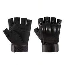 Half Finger Tactical Gloves, Outdoor Cycling Gloves, Sports Protective Cycling Gloves - 黑色 - 查看 4