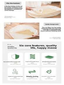 3 rolki/5 rolek w opakowaniu, grube worki na żwirek dla kotów, odpowiednie do automatycznej kuwety dla kotów, z uchwytami i ściągaczem, worki na odchody zwierząt; grube worki na żwirek dla kotów, worki na odchody zwierząt do żwirku dla kotów, artykuły dla zwierząt