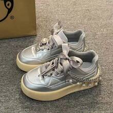 1 Peça Colar de Plástico ABS com Pérola em Padrão Geométrico Preppy Casual, Adequado para Escola, Férias, Festa, Feriado, Ao Ar Livre, Todas as Estações