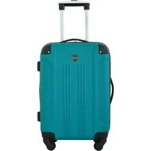 Teal Hardside Expandable Spinner Luggage Set 3 Piece Travel Suitcases For Airplane Trips Lightweight Durable Aluminum Alloy Exterior With Smooth Rolling Wheels