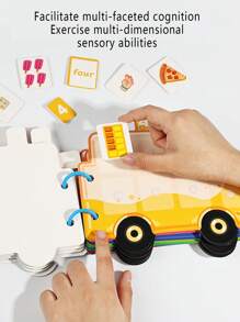 Number Busy Book For Kids 3-5, Preschool Quite Book, Math Counting Game, Montessori Kindergarten Learning Activities For Toddlers Ages 3+, Educational Matching Autism Sensory Travel Toy