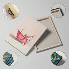 1 幅可爱浴室墙壁艺术画，趣味浴室印刷帆布画，粉色马提尼海报，简约少女风格装饰，适用于客厅、卧室、公寓、宿舍房间装饰，可作为送给她的礼物，无框或带框 - 彩色 - 查看 5