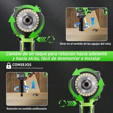 Pistola Impacto Llave Inalámbrica 1/2 600 Nm 2 Pilas 2 En 1,autonomía prolongada,alta eficiencia,luz LED integrada, - Tipo de Enchufe B USA (110-127V) - Ver 9