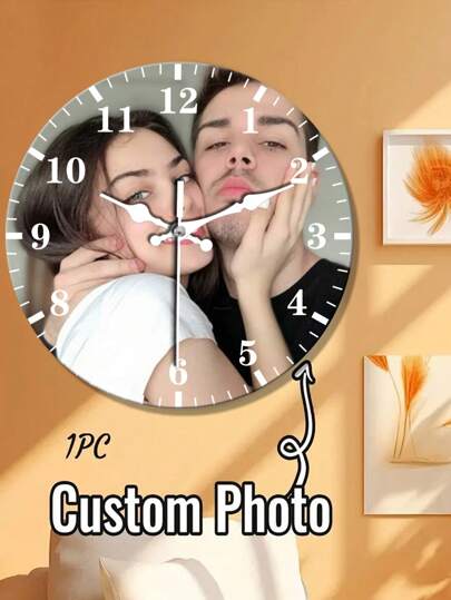1 st anpassad fotoväggklocka, personlig bildklocka, 10/12-tums fotoväggklockor för vardagsrumsdekoration med foto, anpassningsbar skrivbordsklocka för sovrum, anpassad present till födelsedag, bröllop, alla hjärtans dag-dekoration, dekorativ snygg, högkvalitativ, bedårande anpassad, personlig, multifunktionell, dekorativ, återanvändbar, utsökt, snygg, högkvalitativ, färgglad, modern, anpassad, personlig, unik, perfekta presenter till honom, perfekta presenter till henne, pojkvän, pappa, flickvän, mamma, familj, vänner, tesalong, hem, trädgård, kontor, för årsdagar, för alla hjärtans dag, för mors dag, för födelsedagar, för fars dag, för examen, för bröllop, för inflyttningsfest