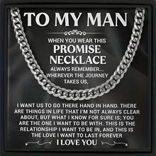 1pc To My Man When You Wear This Promise Necklace For Your Boyfriend Or Husband  Link Chain Necklace With Box Valentine's Day Gift Birthday Gift Anniversary Gift - 1 cái - Xem 1