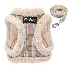 Nylon Thermal Lined Dog Harness & Leash Set, Warm Chest Harness For Autumn/Winter - Multicolor - View 14