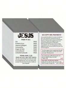 100 piezas/50 piezas/20 piezas Folletos del Evangelio, Tarjetas de Redención, Tarjetas de Oración de Bolsillo, Marcadores de Libros con Escrituras Inspiradoras Cristianas, Adecuados como Regalos Cristianos para Mujeres, Hombres, Marcadores de Libros con Versículos Bíblicos, Regalos Cristianos (Jesús lo dio todo), Regalos para Amigos, Familia, Navidad y Acción de Gracias