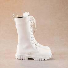 BOTAS infantiles niña primavera y otoño nuevas botas altas versión coreana de la versión británica botas princesa botas niña, Botas para niños - Beis - Ver 5