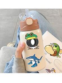 8Sheets New Italian Brainrot AI Animals Make A Fece Puzzle Sticker Funny Tungtungtung Sahur Notebook Laptop Guitar Skateboard Phone Decor Stickers