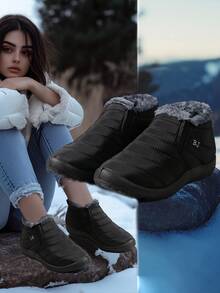 Botas de nieve con forro térmico y a prueba de agua, nuevas para otoño/invierno, ligeras, suaves, antideslizantes, de caña baja, cómodas, adecuadas para tallas grandes, parejas