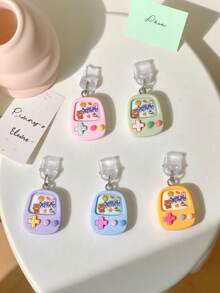1pc Pink Cartoon Game Console Y2K Style Phone Dust Plug, Suitable For Lightning/Type-C Charging Port Pendant
