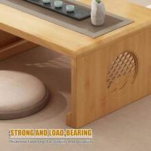 Folding Coffee Table, Foldable Japanese Style Floor Table, Tea Table, Living Room, Dining Room, Tea Room, Tatami, Home Decoration, Folding Coffee Table Outdoor,Folding Coffee Tables For Small Spaces - 原色 - 查看 4