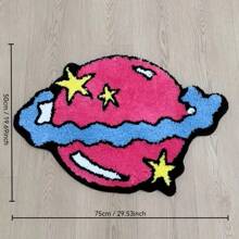 1 件卡通星球图案地毯，俏皮的色彩，适合游戏区域的活力装饰，适用于装饰地毯、卧室装饰、小地毯、地毯、家居装饰、客厅地毯、客厅小地毯、卧室地毯、客厅家居装饰、户外地毯、可洗地毯、毛绒地毯、毛绒地毯、秋冬地毯、厚实/蓬松