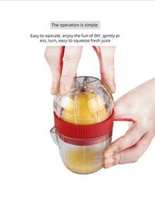 1 Set Of Manual Lemon Juicer, Kitchen Tools, ABS Plastic Orange And Grapefruit Juicer, Split Type+Ultra-Fine Filter+Transparent Scale Cup Design, Convenient Juice Cup, Suitable For Kitchen, Restaurant, Outdoor, School, Very Convenient Juicer, Back To School Season - Multicolor - View 9