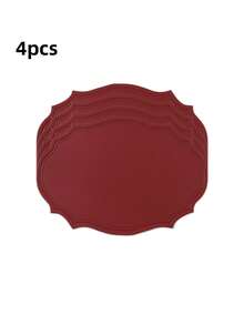 Tovaglietta in pelle lavabile, tovaglietta ovale in pelle rinforzata resistente al calore, tovaglietta impermeabile antiscivolo facile da pulire, adatta per decorazione di tavoli da cucina, caffè e ristorante