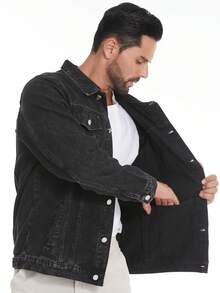 Men's Casual Washed Denim Jacket, Spring/Autumn