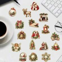 50pcs,Retro Christmas Stickers For Laptops, Notebooks, Phone Cases, Christmas Gifts, And Decorative Stickers - Multicolor - View 9
