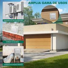 FELIN Ventilación de escape de doble puerta, la extractor de aire incluye ventilación de escape y cuatro clavos. Las rejilla de ventilación son adecuadas para cocinas, baños, secadoras y más. - Blanco - Ver 5