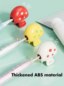 1 pieza/2/3 piezas Soporte para cepillo de dientes con forma de hongo, Cubierta protectora para cabezal de cepillo de dientes de viaje con diseño "SUERTE", Material ABS reforzado, Agarre fuerte y múltiples colores, Apto para uso diario, viajes, viajes de negocios, hoteles, hogar y vuelta al colegio