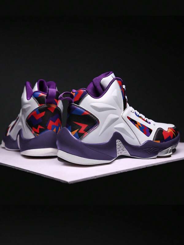 High-Top Basketball Shoes White Men's Casual Shoes Outdoor Mid-Top Sports Shoes Fashion Sneakers