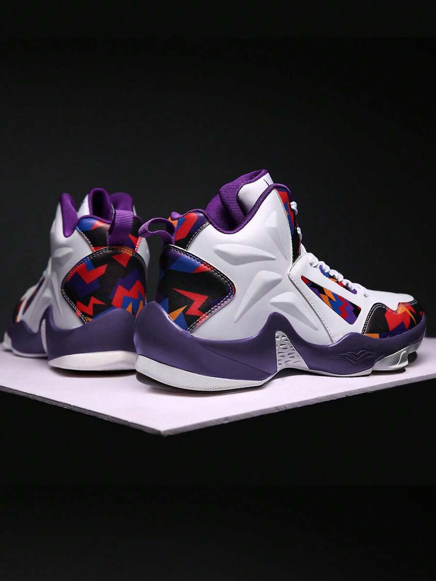 High-Top Basketball Shoes White Men's Casual Shoes Outdoor Mid-Top Sports Shoes Fashion Sneakers