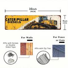 LC, 2D Flat, 1PC, Vintage CATERPILLAR DIESELS Metal Tin Sign, Novel Street Scene Sign, Home Decor, Room Decor, Restaurant Decor, Bar Decor, Cafe Decor, Garage Decor, Farmhouse Decor, 4 * 16inch - 彩色 - 查看 4