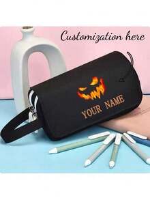 1pc Large Capacity Pencil Case, Customizable Pattern, Text Signature, High-Appearance Stationery Bag, Suitable As Teacher's Gift, Student's Gift, Or Friend's Gift - Multicolor - View 14