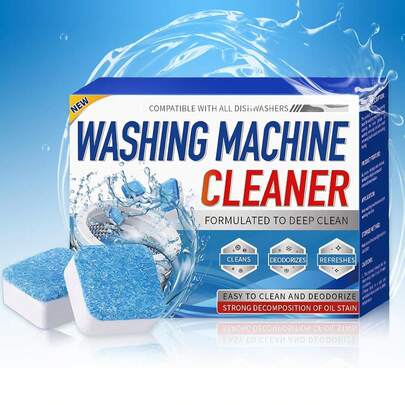 24 PCS Efervescentes Limpiador Tabletas, Descalcificador Limpiador De Lavadora Para Todo Tipo De Lavadoras, Tableta Multifuncional De Limpieza Profunda Para Manchas Difíciles (1 Caja/2 Caja/3 Caja/4 Caja/5 Caja/6 Caja)