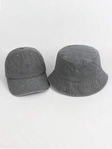 1pc Unisex Adjustable Vintage Bucket Hat, Versatile For Everyday, Travel, Outdoor, Casual, Cycling, Sightseeing, Suitable For Couple - Washed Bucket Hat - View 9