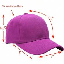 Bulk Lot 12-Pack Adjustable Size Plain Blank Solid Color Baseball Caps - Fuchsia - View 2