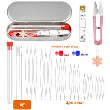 24 Pieces Beading Needles Set, 6 Sizes Seed Beads Needles Big Eye, Collapsible Beading Needles Set For Jewelry Making - Beading Needles Set - View 2