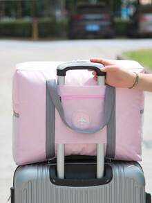 Thickened Upgraded Travel Mobile Business Travel Storage Bag, Large Capacity Luggage, Portable Foldable Luggage Storage Bag, Trolley Crossbody Bag, Round Label Luggage Bag, Trolley Suitcase, Foldable Travel Bag, Airplane Bag, Moving Packing Bag, Clothing Storage Bag, Travel Essential, Clothing Storage Bag. - Multicolor - View 3