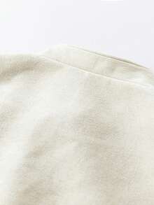 Men Minimalist High-End Beige Utility Jacket, Metal Buttons And Zipper Pockets, Very Stylish, Fall - White - View 5