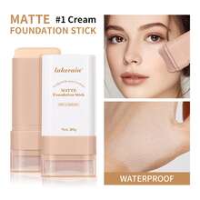 1 件 20 克遮瑕粉底棒，带刷子，平滑轮廓高光哑光液体粉底，适用于日常和节日妆容 - 彩色 - 查看 3