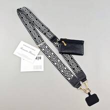 Correa cruzada para teléfono con bolsillo con cremallera, accesorio para teléfono con clip y billetera, correa de muñeca ajustable para teléfono inteligente - Negro-02 - Ver 4