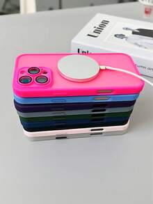 Ốp lưng từ tính cao cấp, mờ trong suốt, chống sốc, tương thích với iPhone 16 15 14 13 12 11 Pro Max, hỗ trợ sạc không dây MagSafe, chống nước, chống rơi vỡ, chống trầy xước, thích hợp làm quà sinh nhật. - Đỏ - Xem 9