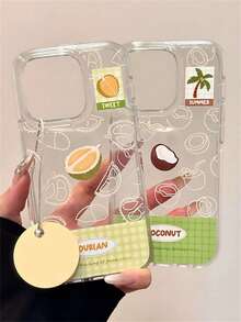 Summer Tropical Fruit Durian Phone Case Compatible With IPhone 16 15 14 13 11 12 Pro Max Plus Lovely Clear Soft Back Cover For Girl - Durian - View 2