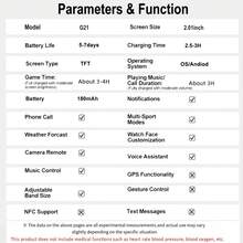 全新 2.01 英寸全触摸屏硅胶智能手表，男女通用运动健身追踪器，具有 100 多种锻炼模式、无线通话、远程摄像头、音乐控制、时钟、天气 - 是送给男士、女士、朋友、爱人、家人的绝佳礼物 - 黑色 - 查看 12