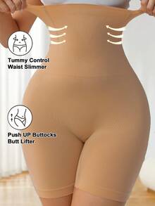 Women's High Waist Shaping Shorts - Bronze - View 6