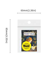 50张/包复古奇幻童话世界和纸防水垃圾日记本剪贴簿装饰工艺剪贴簿贴纸 50design Partten - 彩色 - 查看 2