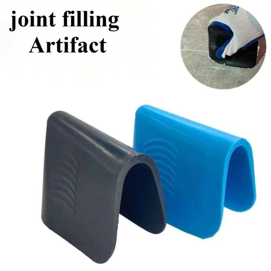 Herramienta de acabado de calafateo, sellador de suelo, raspador suave, acabado de lechada de azulejos, herramienta manual, accesorios de calafateo de poliuretano, 1/3 Uds. W5GD - Negro 3 piezas - Ver 1