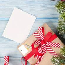 500 piezas/Rollo Etiquetas adhesivas para regalos de Navidad de 5.08cm X 3.81cm, etiquetas de decoración navideña autoadhesivas y de múltiples usos para el embalaje de regalos, etiquetas autoadhesivas de uso general, multiestilo, decoraciones navideñas, Navidad, manualidades navideñas