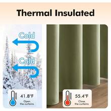 2 Panels Blackout Curtains Solid Soft Grommet Mustard Yellow Thermal Insulated Soundproof Room Darkening Curtains/Drapes/Panels Fall Living Room Bedroom 52 X 90 Inch - 聖人 - 查看 6