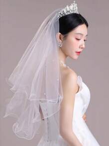 1 件新娘仿珍珠发梳发夹，适合婚礼佩戴