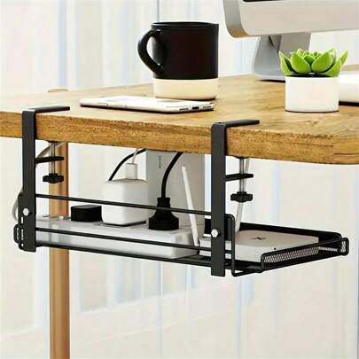 Under Desk Storage Shelf/Basket, Office Desk Organizer, Desktop Router Storage, Bedroom Organizer