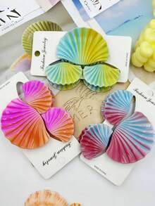 3er-/9er-/18 Stücke Muschelförmige Haarspangen aus ABS-Kunststoff, lässige Haarspangen, ideal für Strand, Reisen, Partys, Urlaub, Schulanfang, Winter-Haarclips (Neuheiten 2025), süße Haarspangen, Haaraccessoires